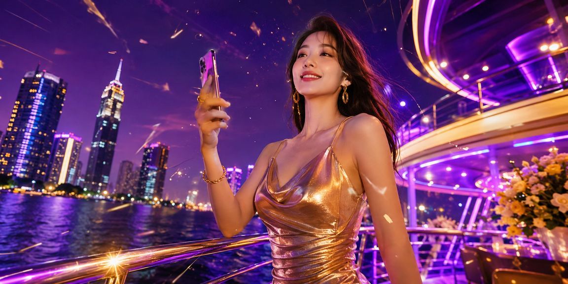 Không khí casino di động về đêm tại Sài Gòn với ánh đèn neon rực rỡ
